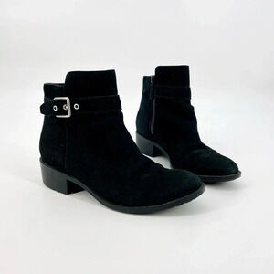 Cole Haan Indiana Suede Waterproof Heeled Ankle Boots in Black Size 7.5